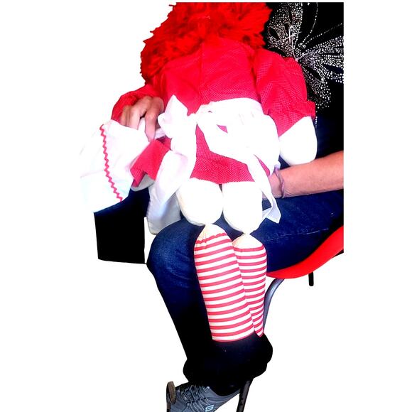 Rare 34" - 36" Extra Large Vintage Homemade Raggedy Ann & Andy Rag Dolls OOAK - Picture 8 of 11